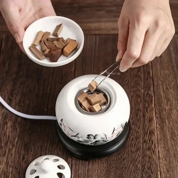 Ceramic Electric Incense Burner Temperature Control Timer