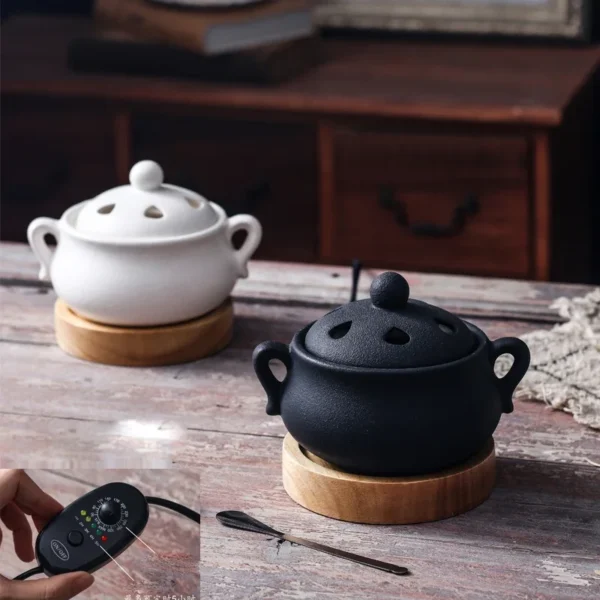 Ceramic Electric Incense Burner Timer Temperature Control